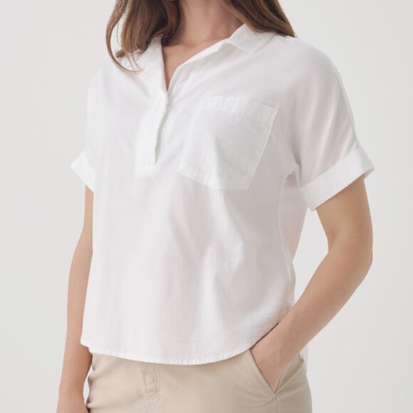 PACT Sunset Lightweight Cotton Popover Top - Picture 1 of 6